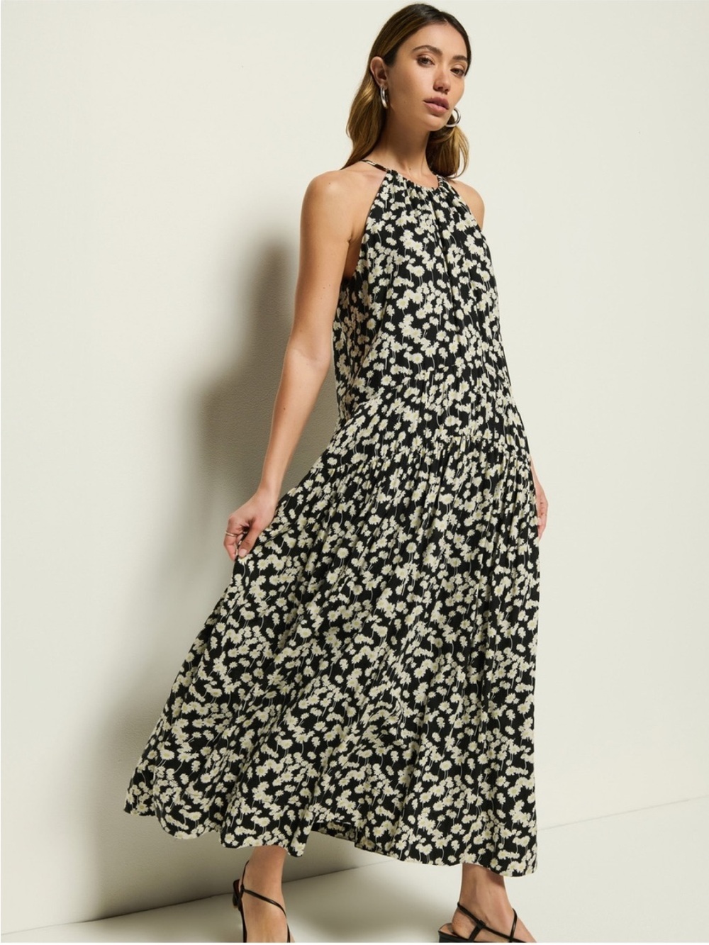 Nation LTD Bell Midi Dress In Hazy Daisy Size XS